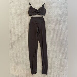 BuffBunny Black High-Waist Leggings and Bra Set